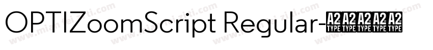 OPTIZoomScript Regular字体转换